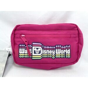 Walt Disney World Logo Parks Pink Fanny Hip Belt Bag Pack Ear Holder